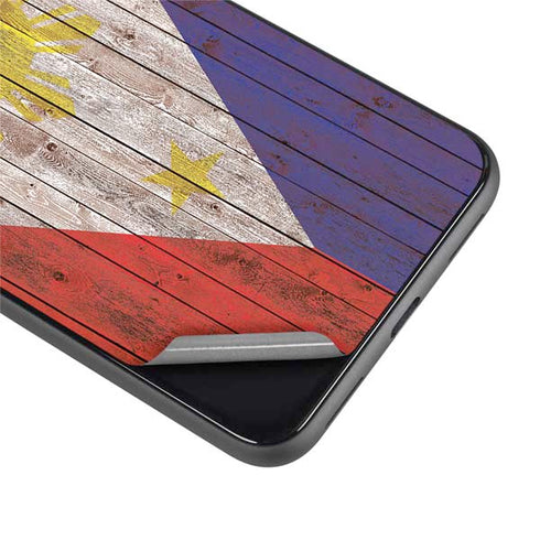 Philippines Flag Dark Wood Google Pixel 4 XL Skin